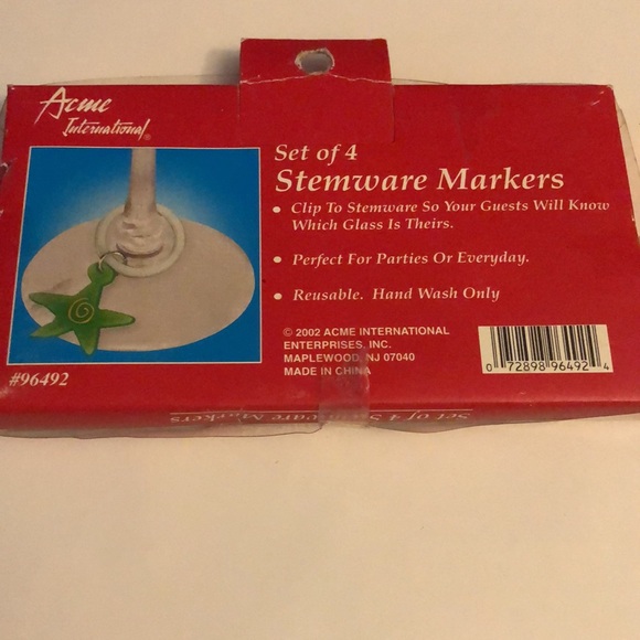 Set of 4 Stemware Markers - Picture 4 of 4